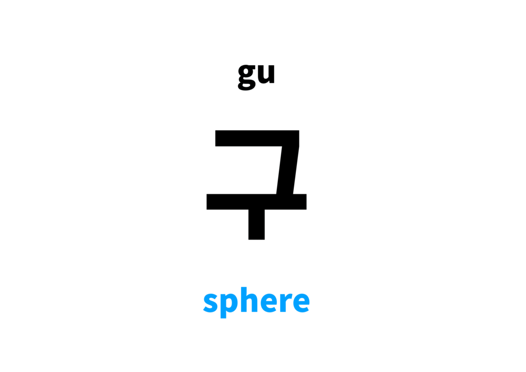 sphere in Korean 구's meaning and pronunciation